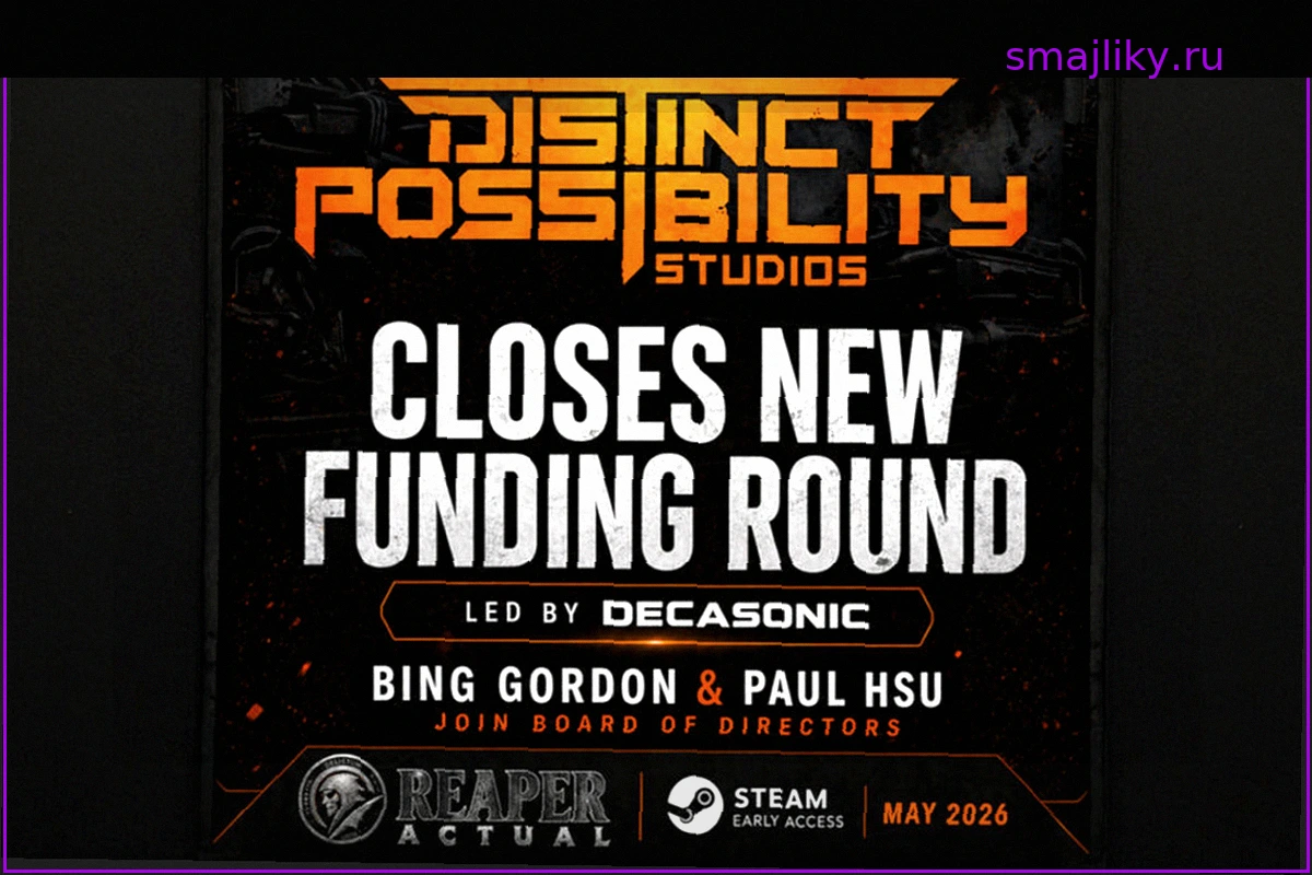 Distinct Possibility Studios, разработчики Reaper Actual, привлекли дополнительное финансирование