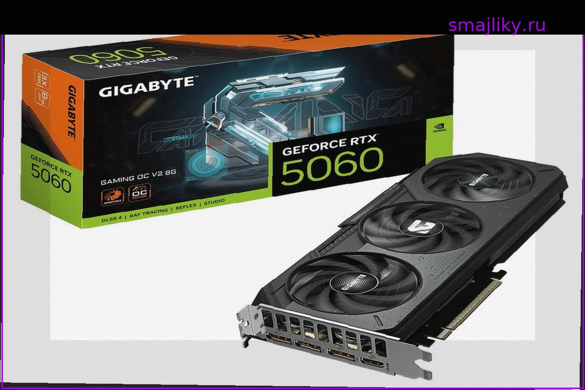 Gigabyte представила GeForce RTX 5060 Gaming OC V2 – улучшенная версия на 7 МГц быстрее