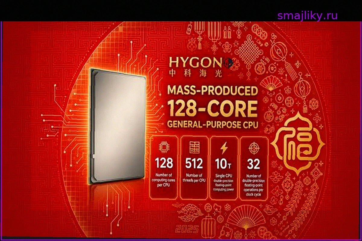 Hygon C86-5G: Китайские x86-процессоры с 128 ядрами и 512 потоками