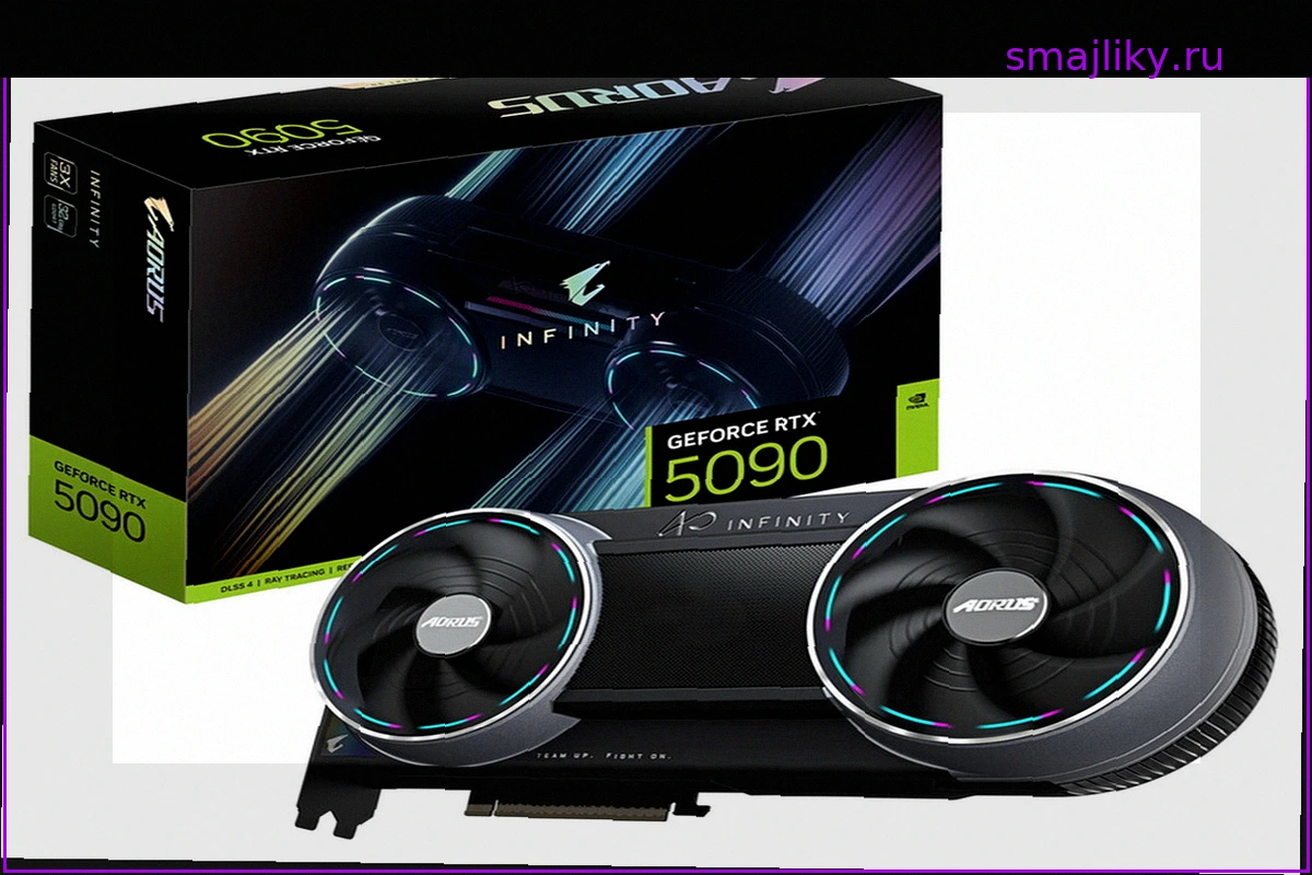 Gigabyte Начала Продажи Aorus GeForce RTX 5090 Infinity: Необычный Дизайн и Скрытый Вентилятор